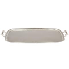 Modernist Midcentury Sterling Silver Serving Tray by Goldsmiths & Silversmiths