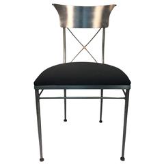 Exceptional Mixed-Metal Occasional Chair by DIA