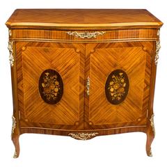 Vintage Burr Walnut Marquetry Side Cabinet Epstein 9