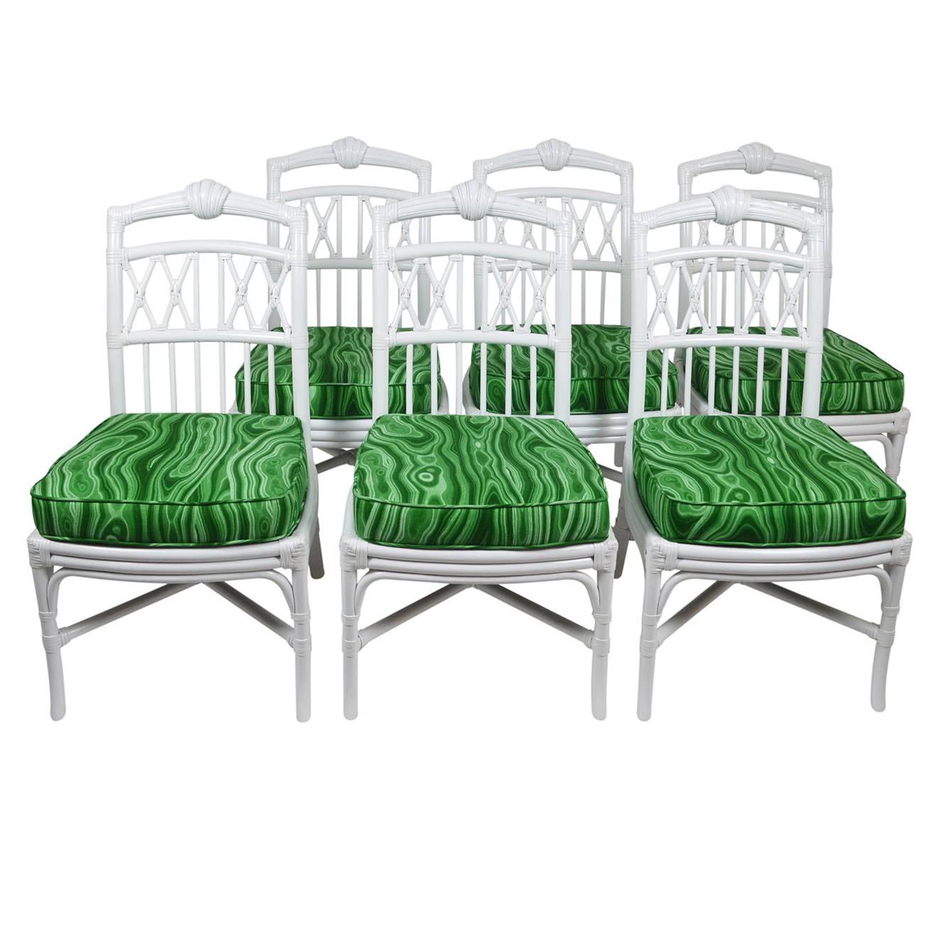 Ficks Reed Shell Chairs, Set of Six For Sale