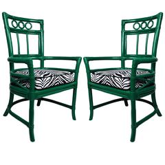 Ficks Reed Colony Chairs, Pair