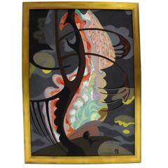 Surrealistic Painting by Erwin Stolz, 1953, Czech Republic 6