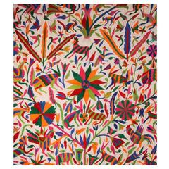 Traditional Mexican Hand Embroidered Folk Art Otomi