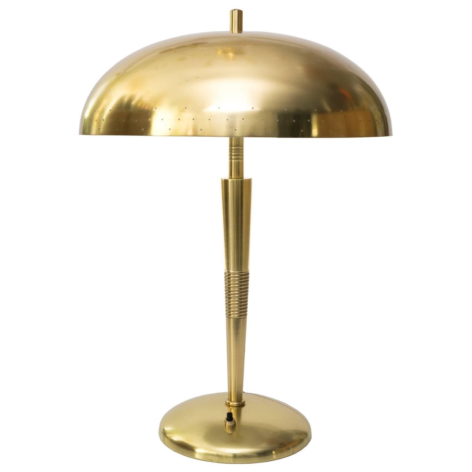 Scandinavian Modern Itsu Finland Brass Table Lamp For Sale