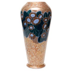 Skandinavische moderne glasierte Vase mit Glanzglasur von Arabia, Finnland