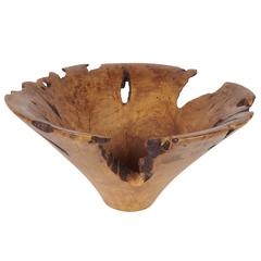 Melvin & Mark Lindquist Birch Root Turned Bowl, Signed and Dated 1986 4