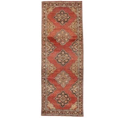 Vintage Turkish Oushak Runner with Modern Traditional Style
