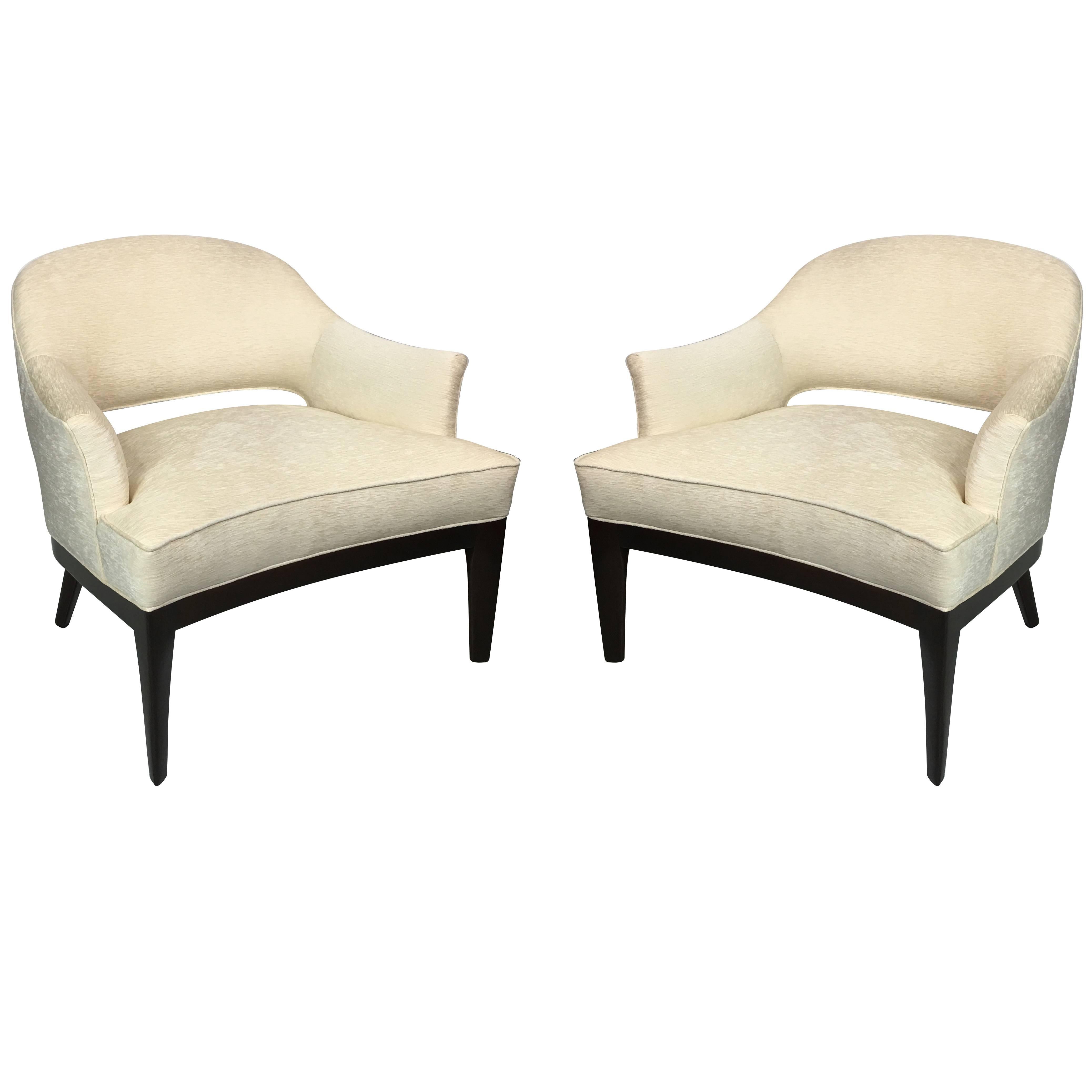 Chic Pair of Lounge Chairs 