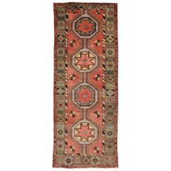 Türkischer Oushak-Teppich-Läufer im modernen Stammesstil, Vintage