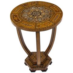 Antique Syrian Mother-of-Pearl Inlaid Occasional Table, circa 1920