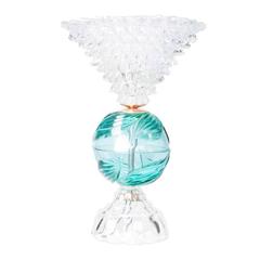 1960's Crystal & brass table lamp attributed to Barovier 4