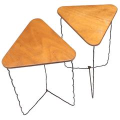 Mid-Century Modern Pair of Stools 1