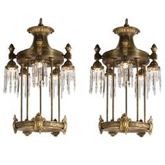Pair of Large Brass Hanging Lanterns 3