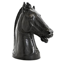 Horse Head Sculpture Bronze Patina Finish