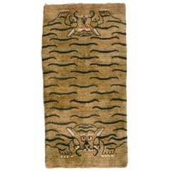 Antiker Tigerfellteppich