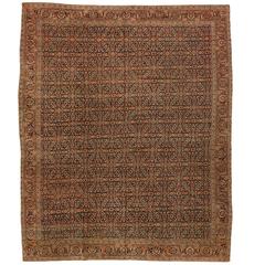 Extremely Finely Woven Antique 19th Century Herat Carpet