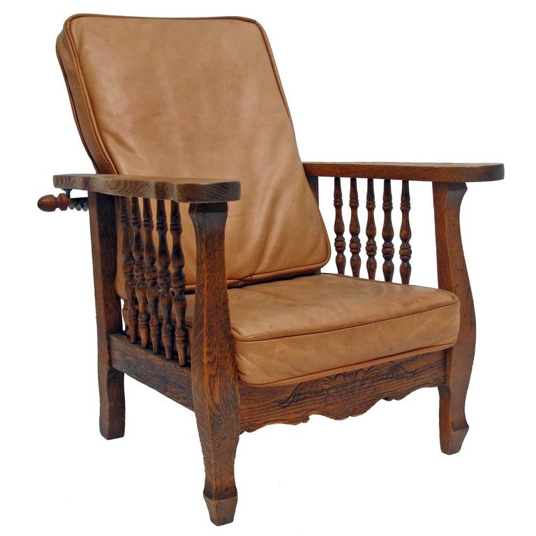 Antique Oak Child's Morris Chair For Sale at 1stdibs