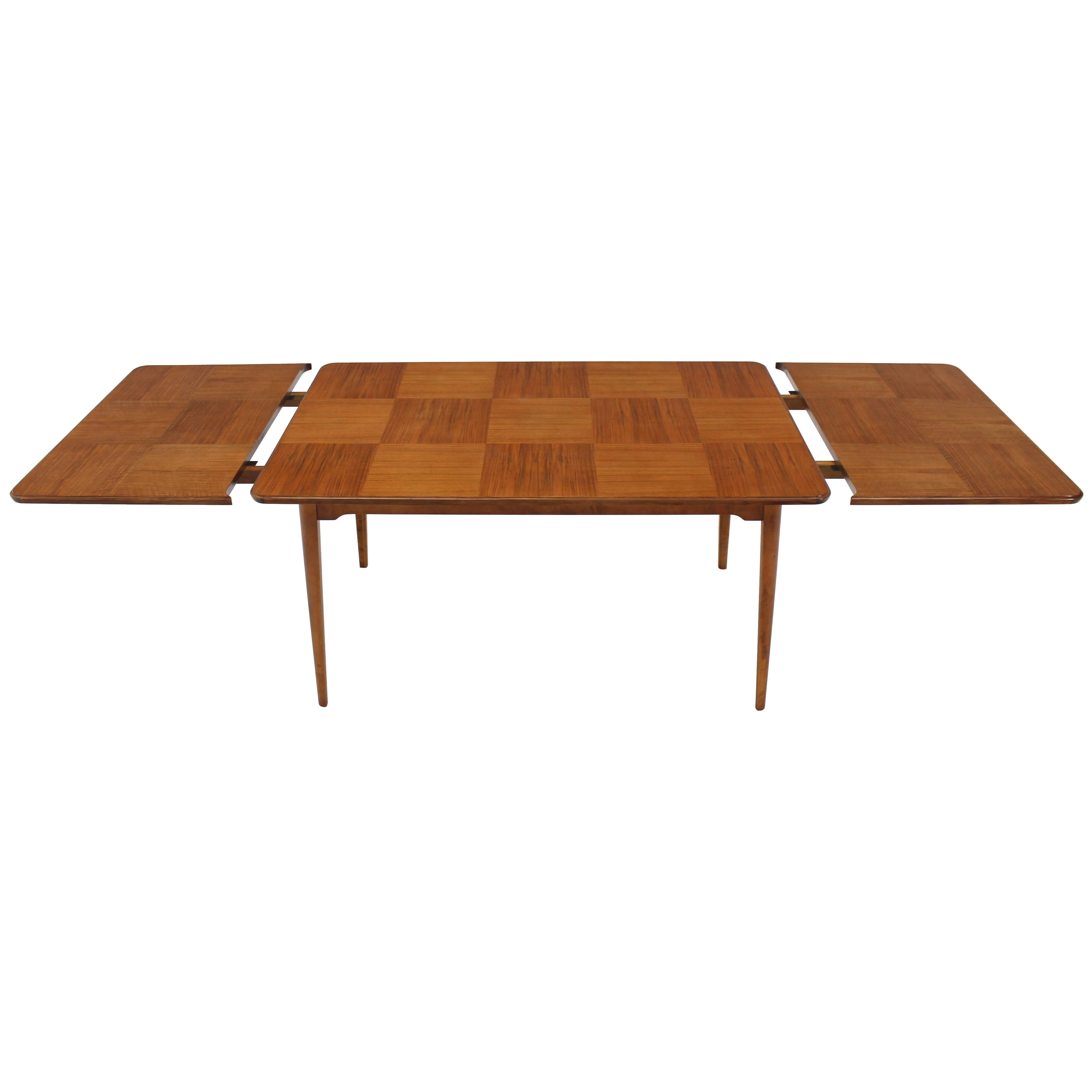 Rare Edmund Spence Checker Pattern Dining Table For Sale