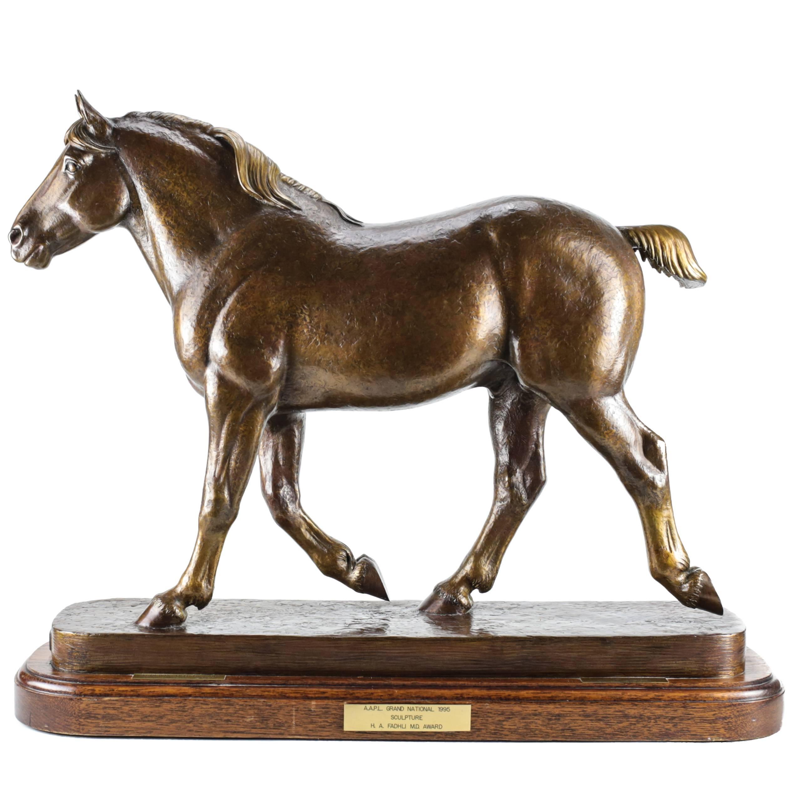 Bronze Sculpture of a Horse "Herculean" by Marilyn Newmark For Sale