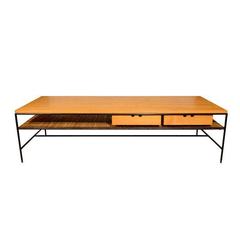 Rare Paul McCobb Coffee Table of Maple and Iron