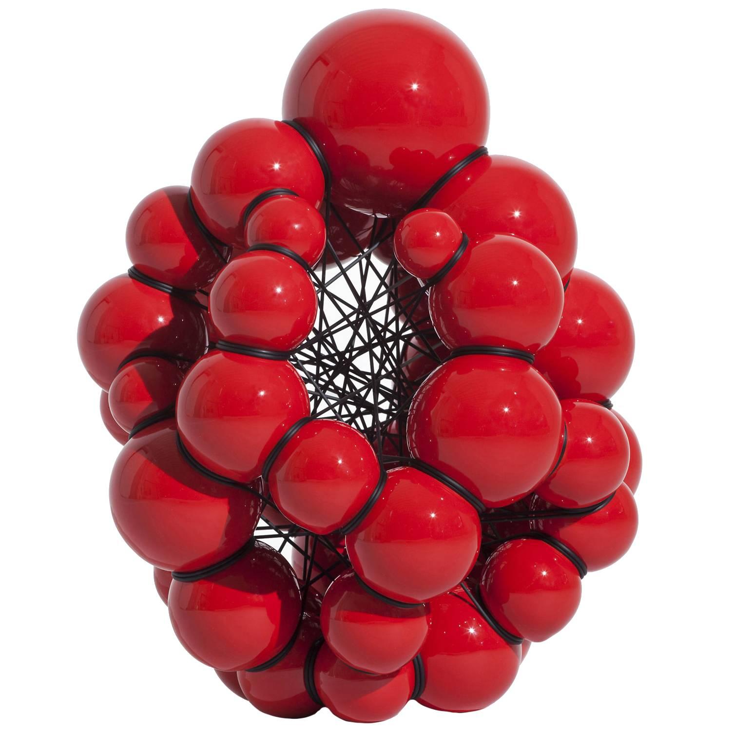 Escultura moderna de cerámica roja de Steen Ipsen