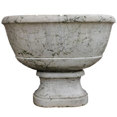 Antique Italian Neoclassical Garden  Fountain in White Marble