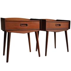 Pair of Danish Mid-Century Nightstands Pair of Danish Mid-Century Nightstands