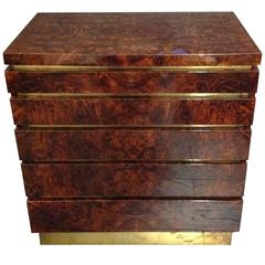 Jean Claude Mahey Burlwood Chest of Drawers