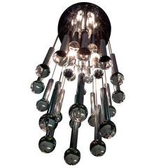 Sciolari Chrome and Glass Chandelier 8