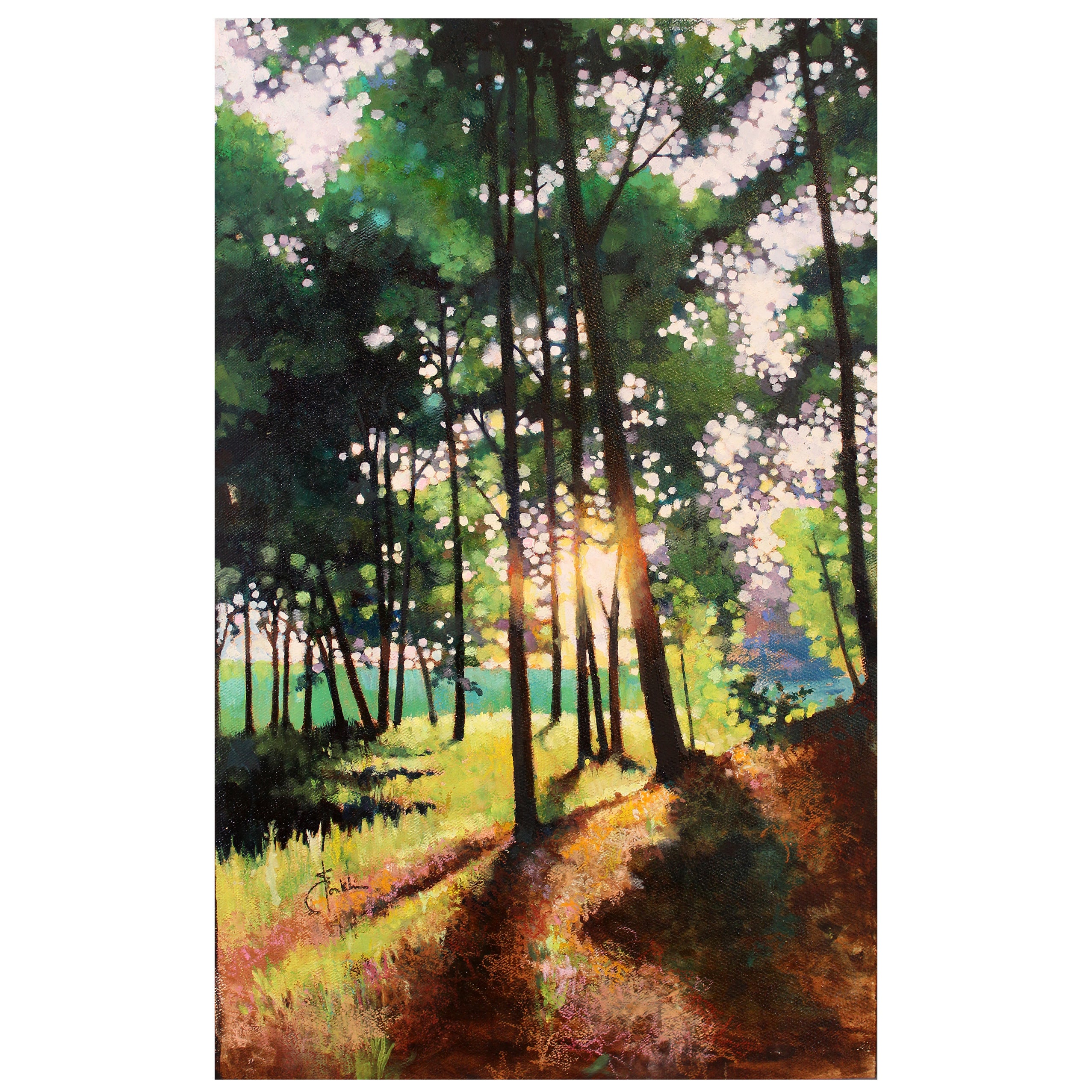 Original Oil And Oil Pastels Painting Landscape By Kevin Conklin