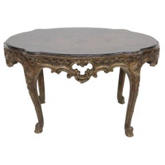 Carved Chinoiserie Decorated Coffee Table