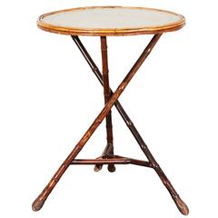 19th Century French Bamboo Tripod Table