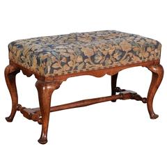 Queen Anne Style Walnut Bench