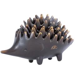 Retro Hedgehog with Kids of Bronze, Designed by Walter Brasse for Balle