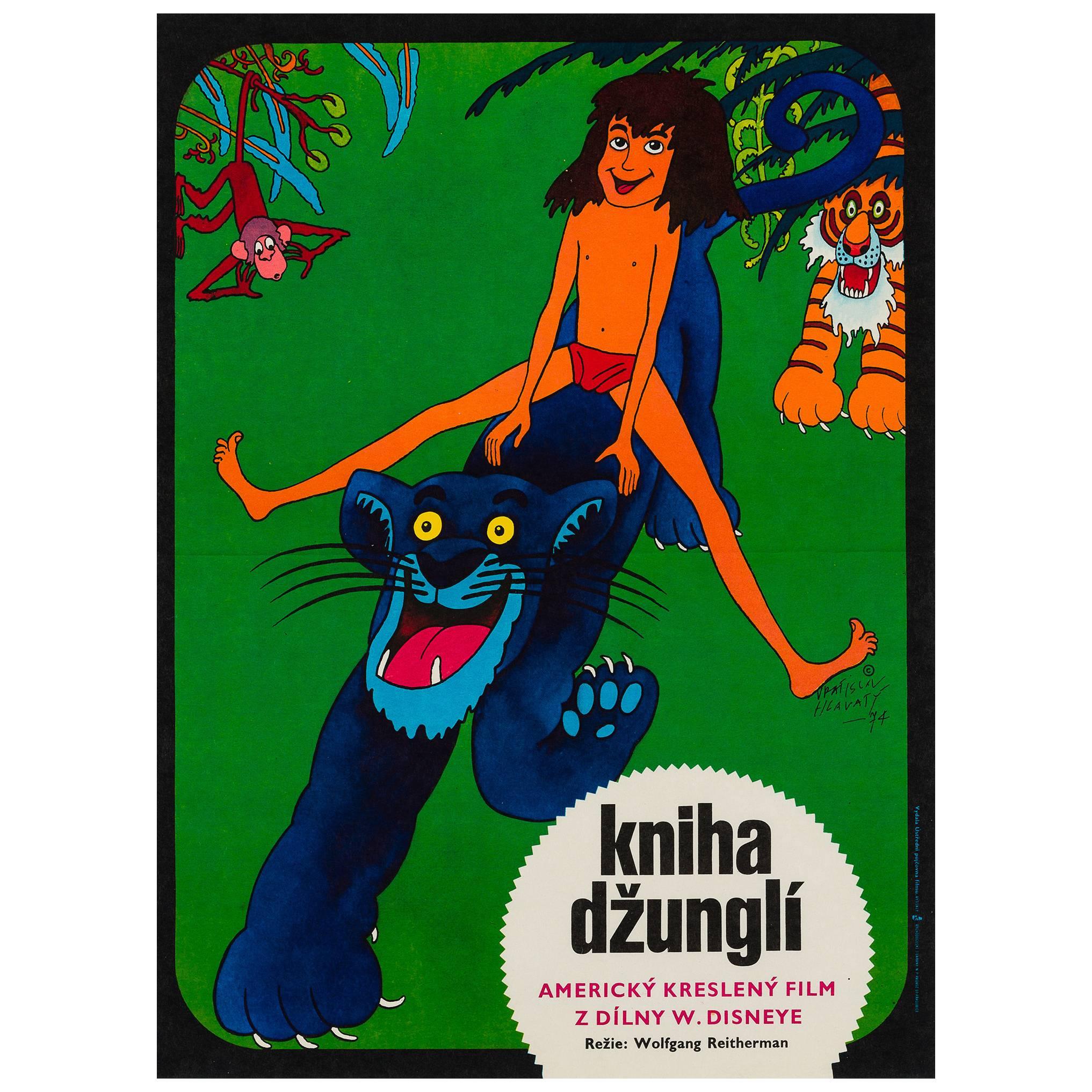Jungle Book Original Czech Film Poster, Vratislav Hlavaty, 1974