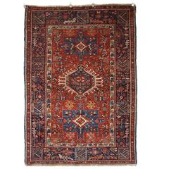 Antique Karaja Rug of Traditional Design with Three Medallions, circa 1900-1920