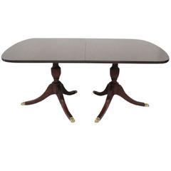 Henkel Harris Mahogany Pedestal Dining Table