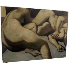 Mid-Century Nude Figural Painting