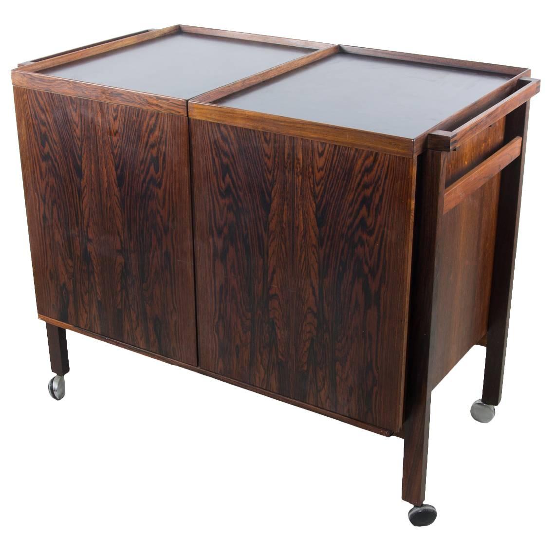 Rosewood Expansion Bar Cart by Niels Erik Glasdam Jensen 