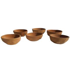 Set of Six Rare Mid-Century Baked Potato Dishes by Langbein Made in Italy 2