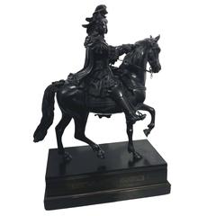 Equestrian Bronze Sculpture of Louis XIV French, 19th Century