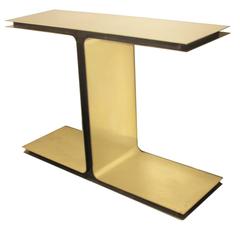 Contemporary Console, Brass and Metal Structure by Michele Notte, 2014