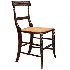 Early 19th Century English Regency Faux Rosewood Caned Chair