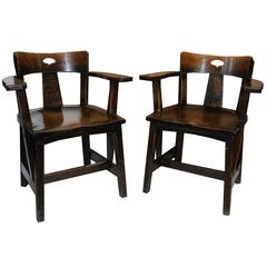 Used Pair of Unique Charles Limbert Armchairs