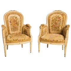 Needlepoint Bergères Chairs