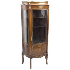 Antique French Inlaid Louis Revival Display Cabinet, circa 1880