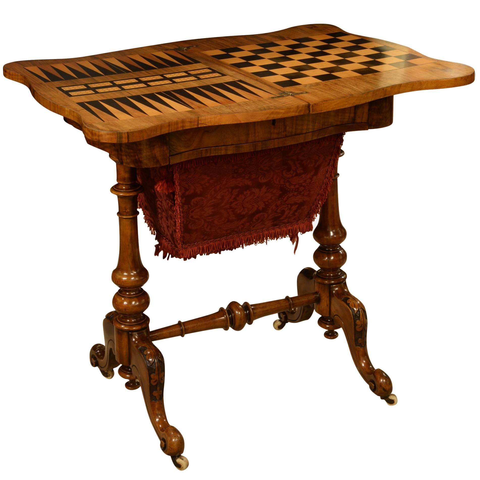 19th Century Games and Work Table