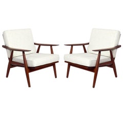 Pair of Danish Modern Lounge Chairs by Hans Wegner