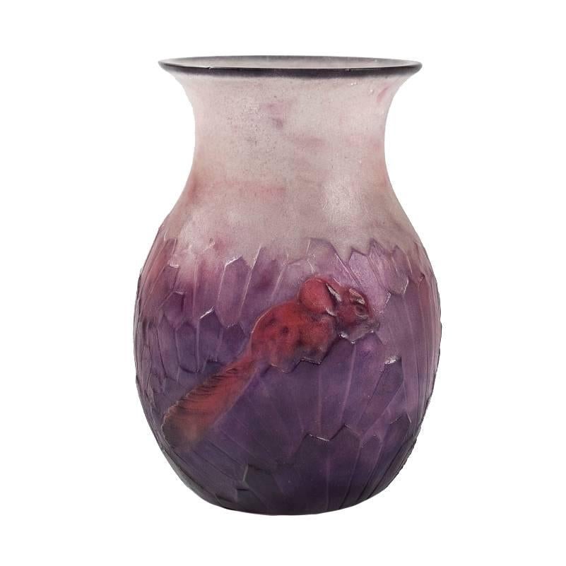 French Pâte de Verre Vase by Argy-Rousseau