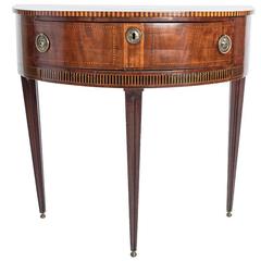 19th Century Mahogany Demilune Server